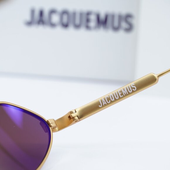 Jacquemus BAMBINO METAL JAC/68 C1 Cat Eye Sunglasses - Gold/Brown - Picture 10 of 12